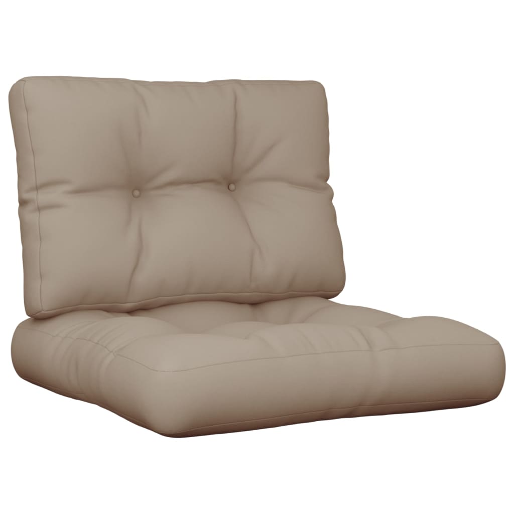 Palettenkissen 2-Tlg. Stoff Taupe