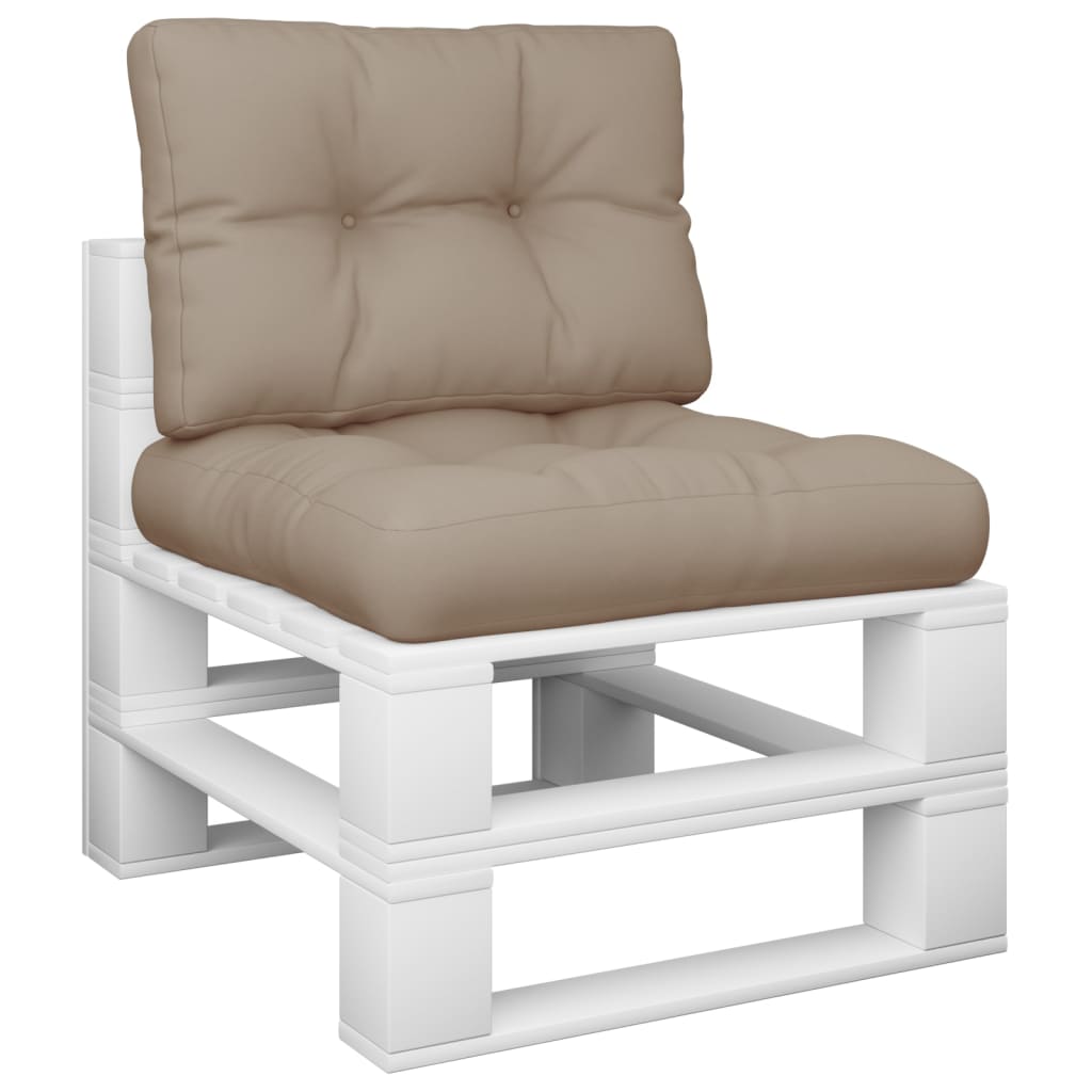 Palettenkissen 2-Tlg. Stoff Taupe