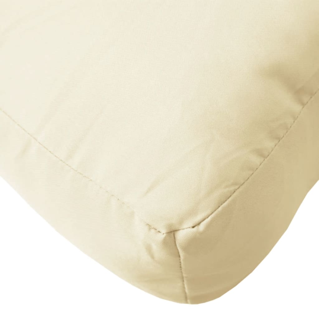 Palettenkissen 2-Tlg. Stoff Creme