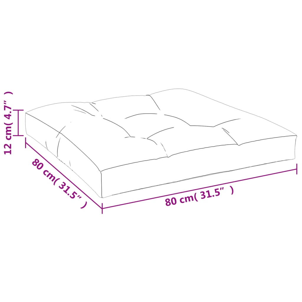 Palettenkissen 2-Tlg. Stoff Creme