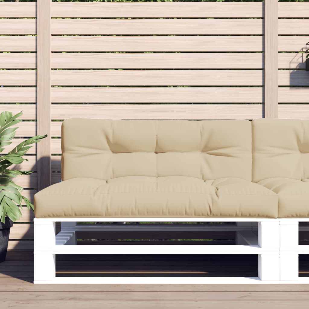 Palettenkissen 2-Tlg. Stoff Beige