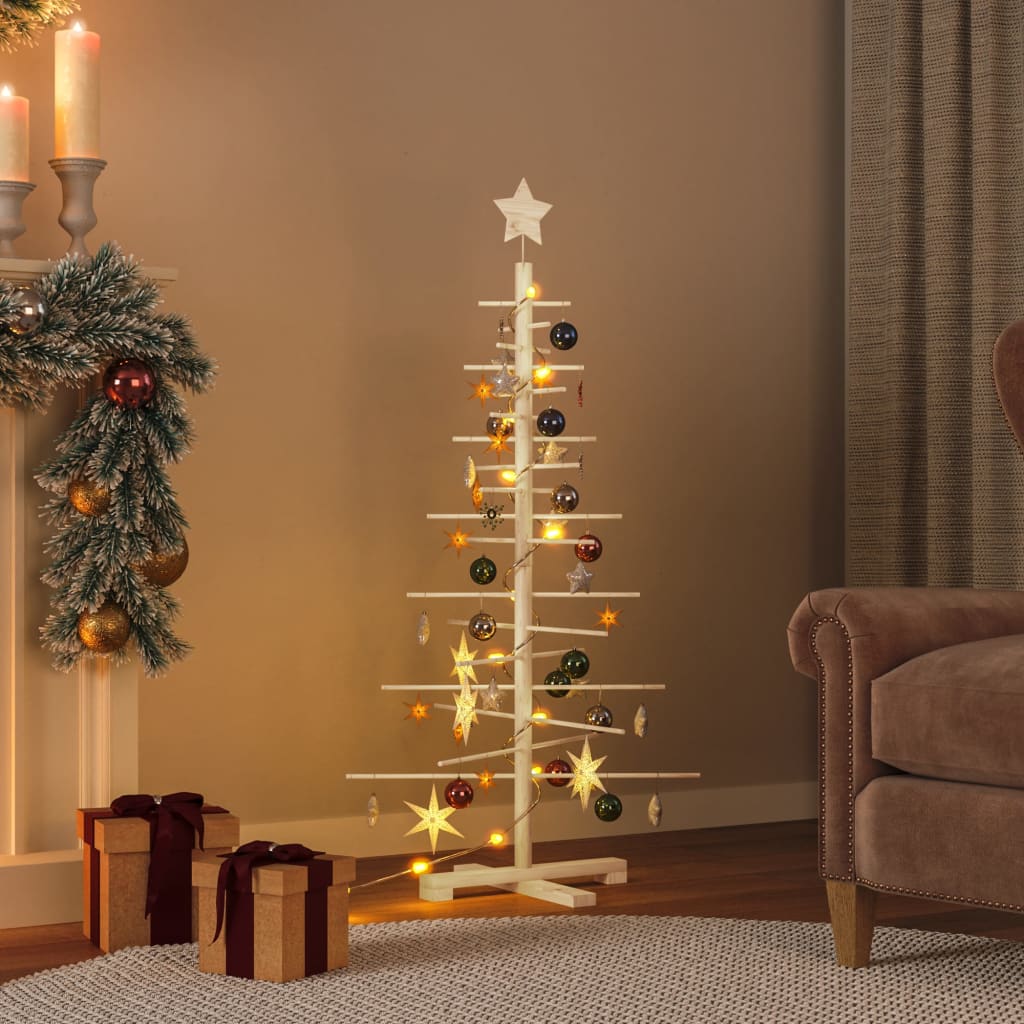 Weihnachtsbaum Holz Zum Schmücken Massivholz Kiefer Natur (Unbehandelt)