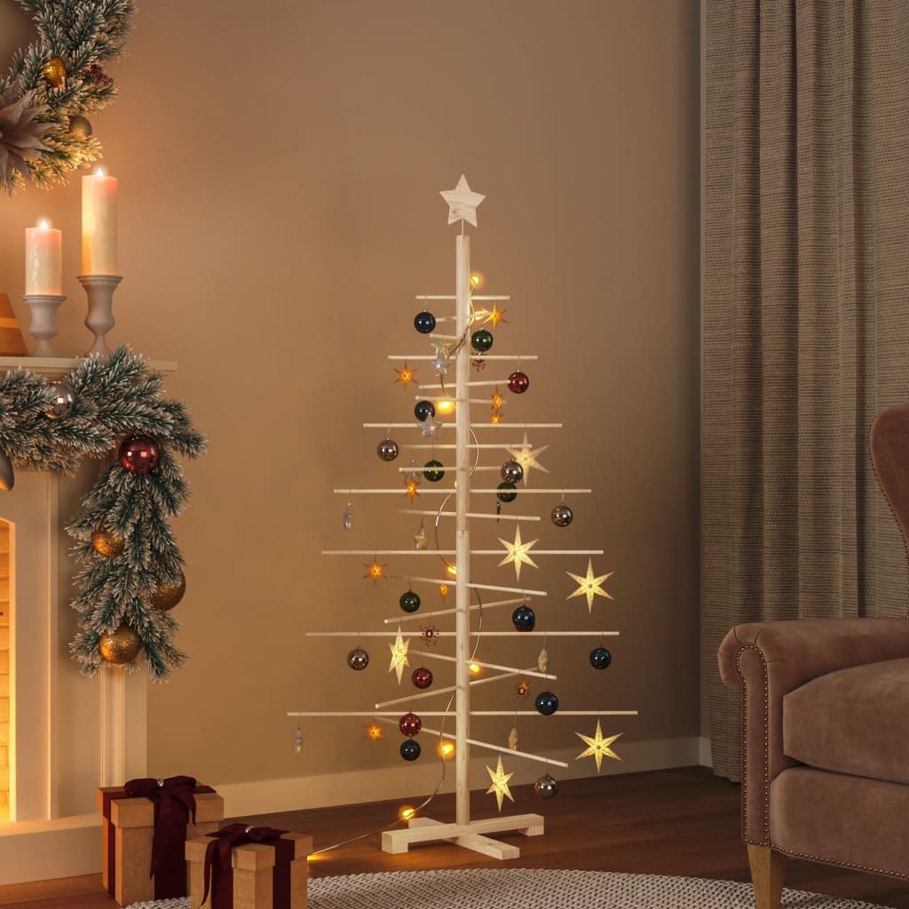Weihnachtsbaum Holz Zum Schmücken Massivholz Kiefer Natur (Unbehandelt)