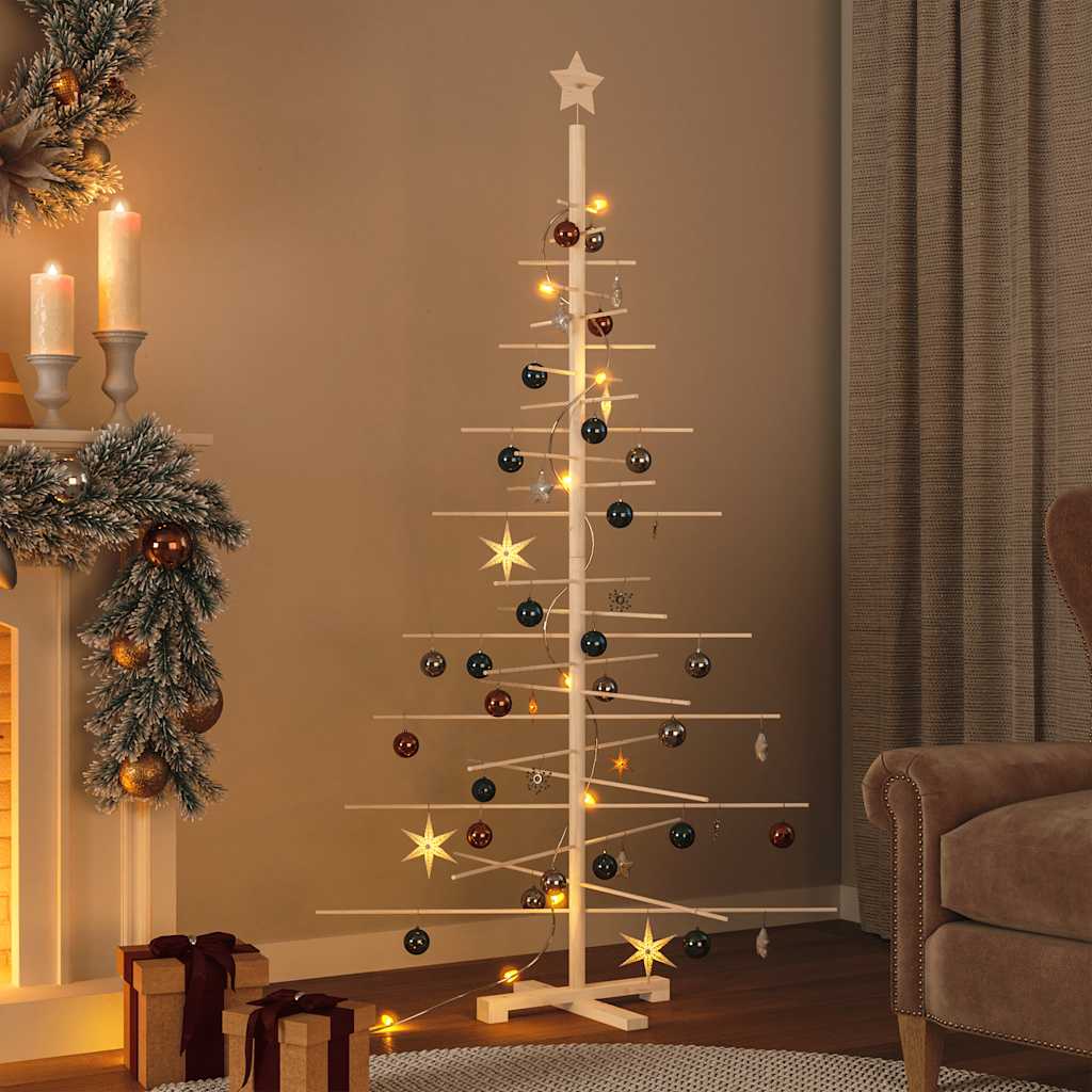 Weihnachtsbaum Holz Zum Schmücken Massivholz Kiefer Natur (Unbehandelt)