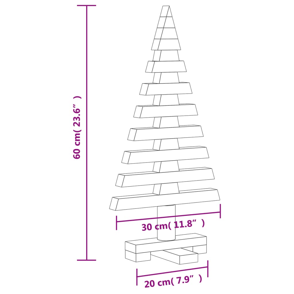 Weihnachtsbaum Holz Zum Schmücken Massivholz Kiefer Natur (Unbehandelt)