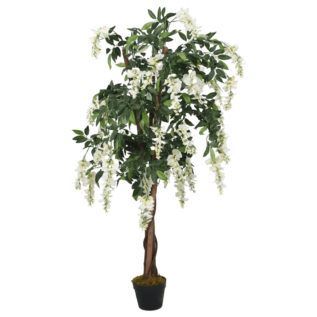 Glyzinienbaum Künstlich 840 Blätter Grün Und Weiß