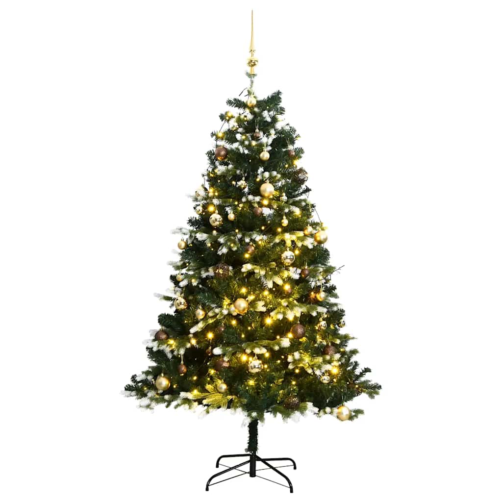 Künstlicher Weihnachtsbaum Klappbar 300 Leds & Kugeln