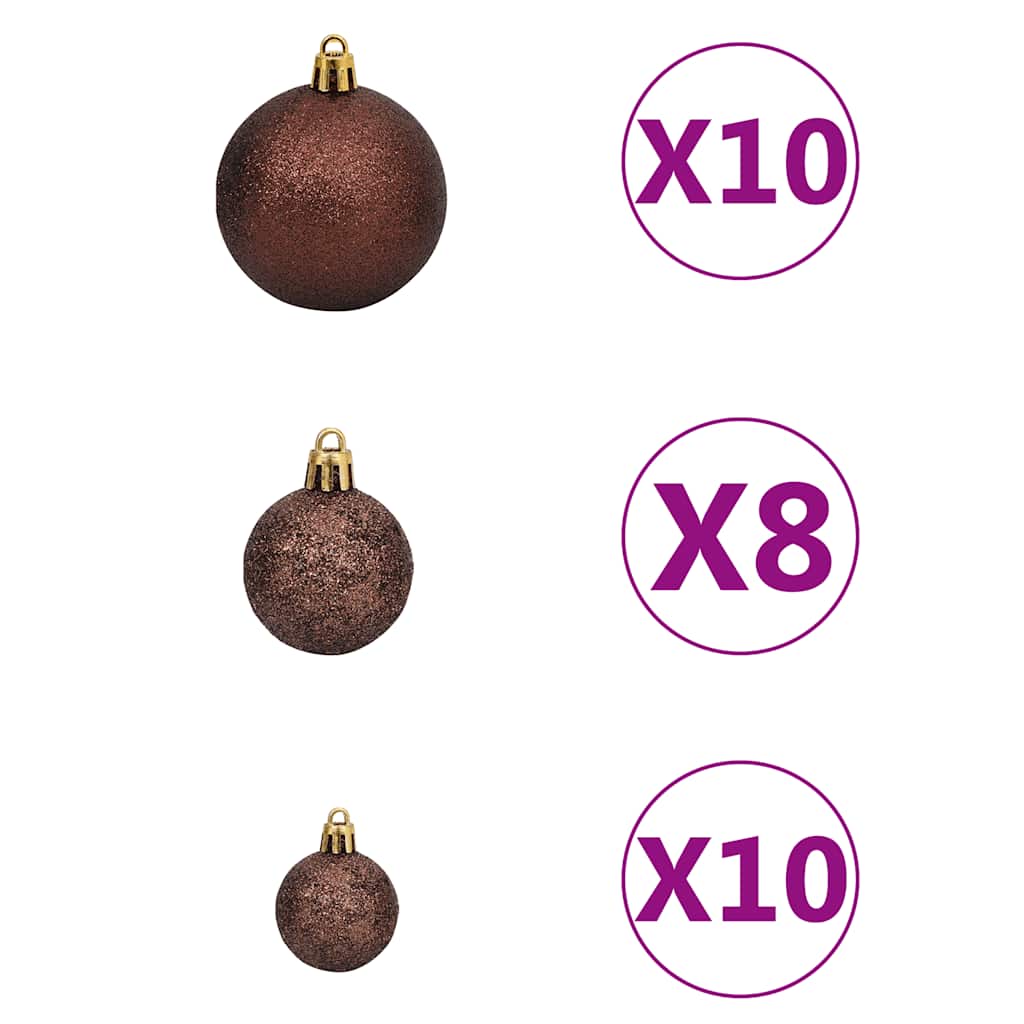 Künstlicher Weihnachtsbaum Klappbar 300 Leds & Kugeln