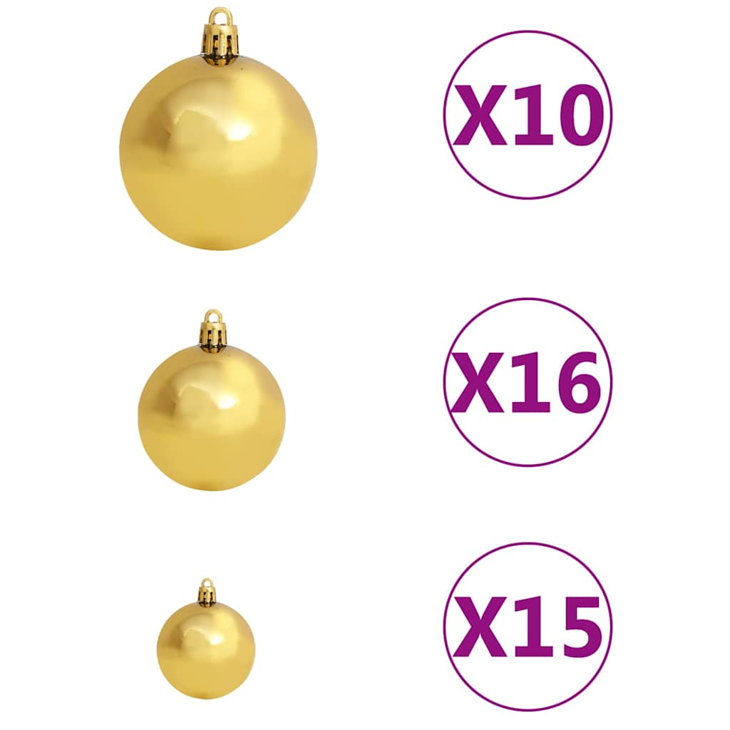 Künstlicher Weihnachtsbaum Klappbar 300 Leds & Kugeln