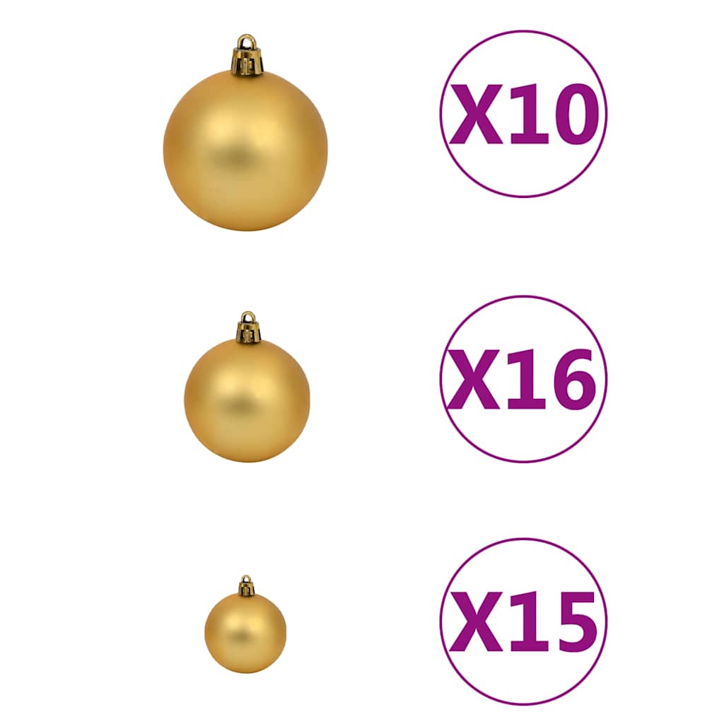Künstlicher Weihnachtsbaum Klappbar 300 Leds & Kugeln