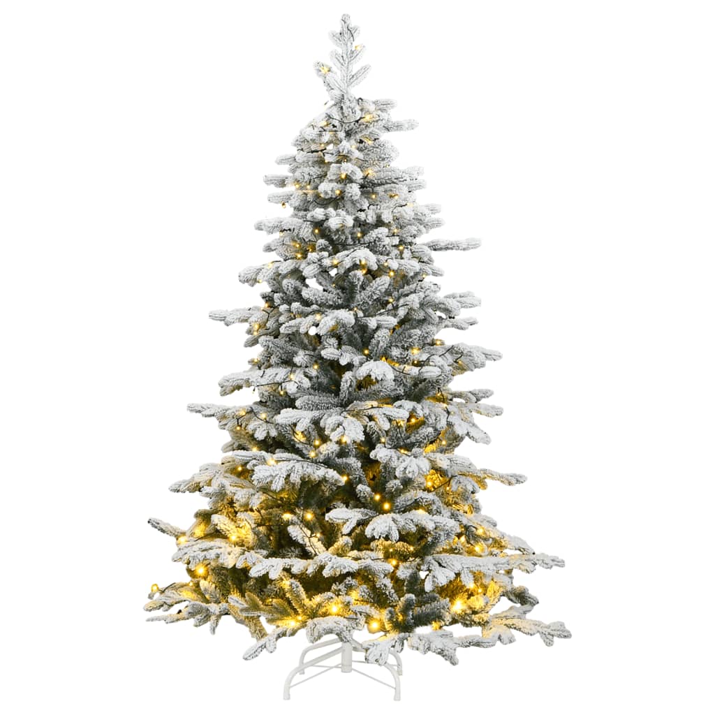 Künstlicher Weihnachtsbaum Klappbar Beschneit