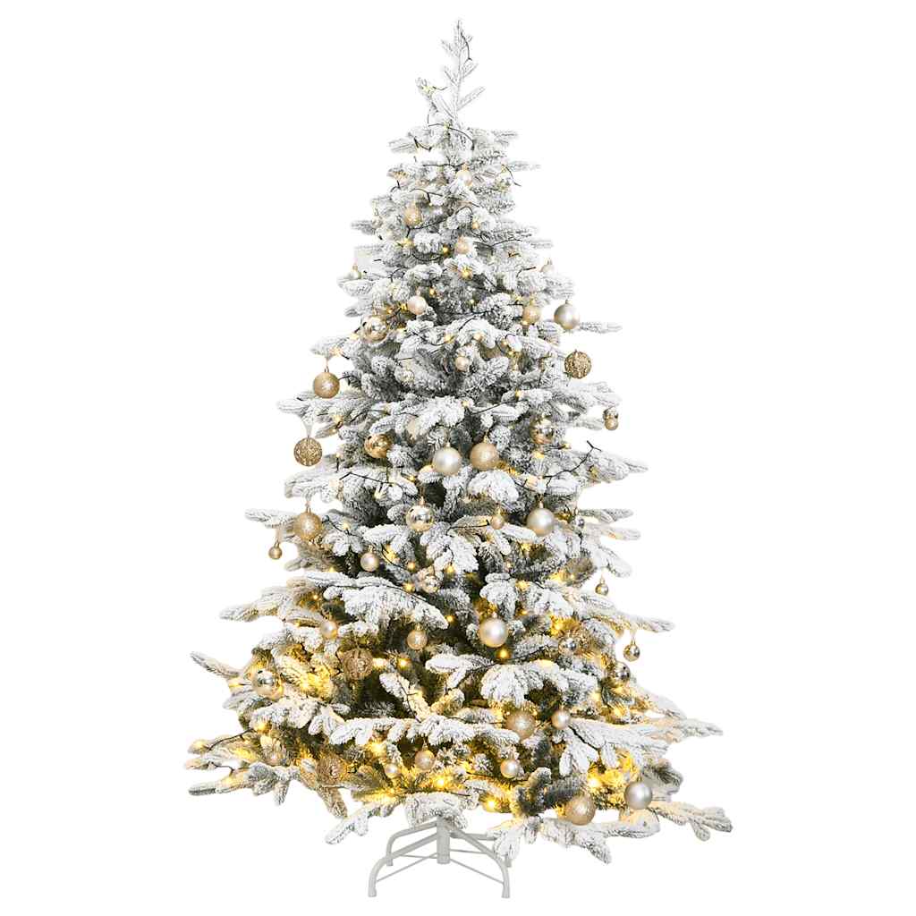 Künstlicher Weihnachtsbaum Klappbar Beschneit