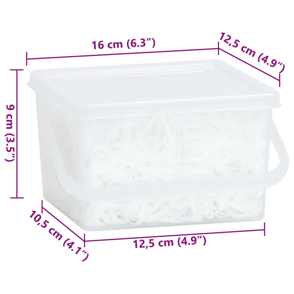 Mähnengummis Für Pferde 2500 Stk. Weiß Silikon