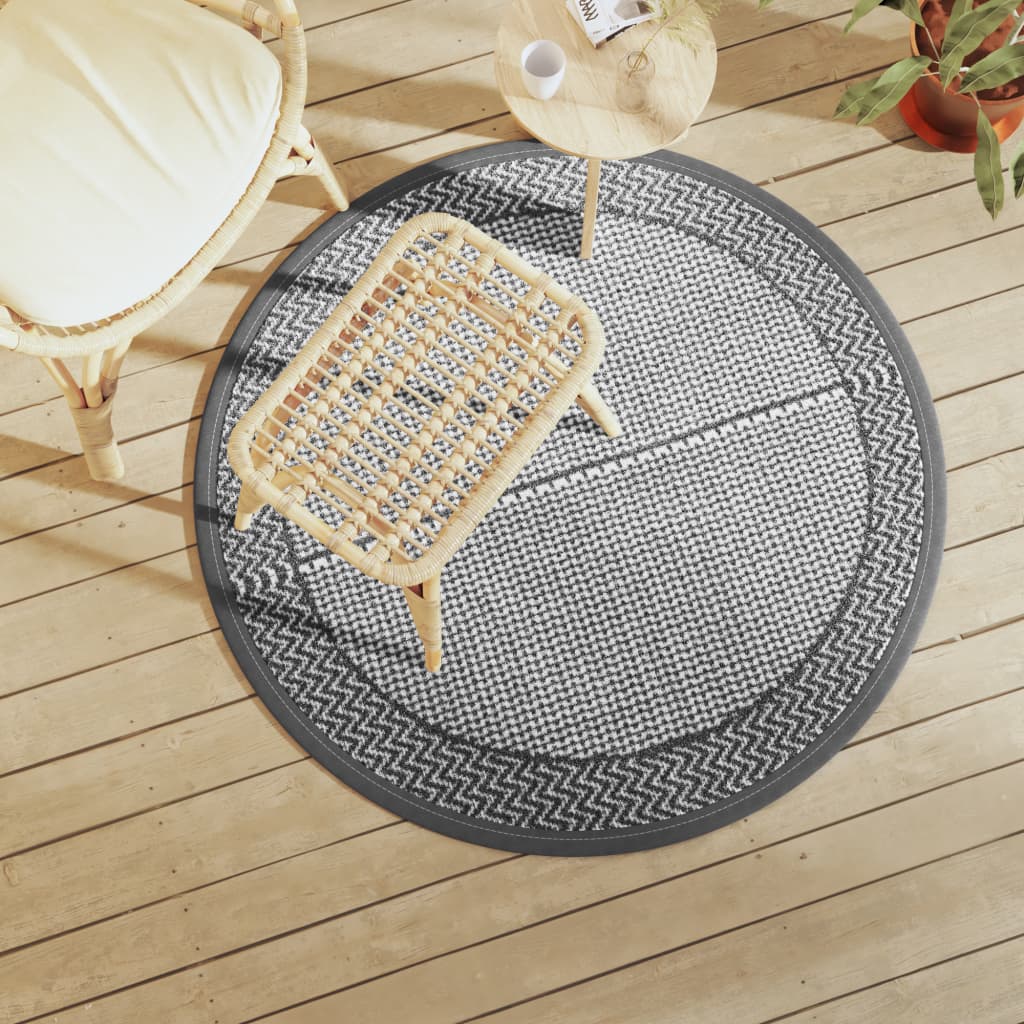 Outdoor-Teppich Grau Pp Schwarz Und Grau