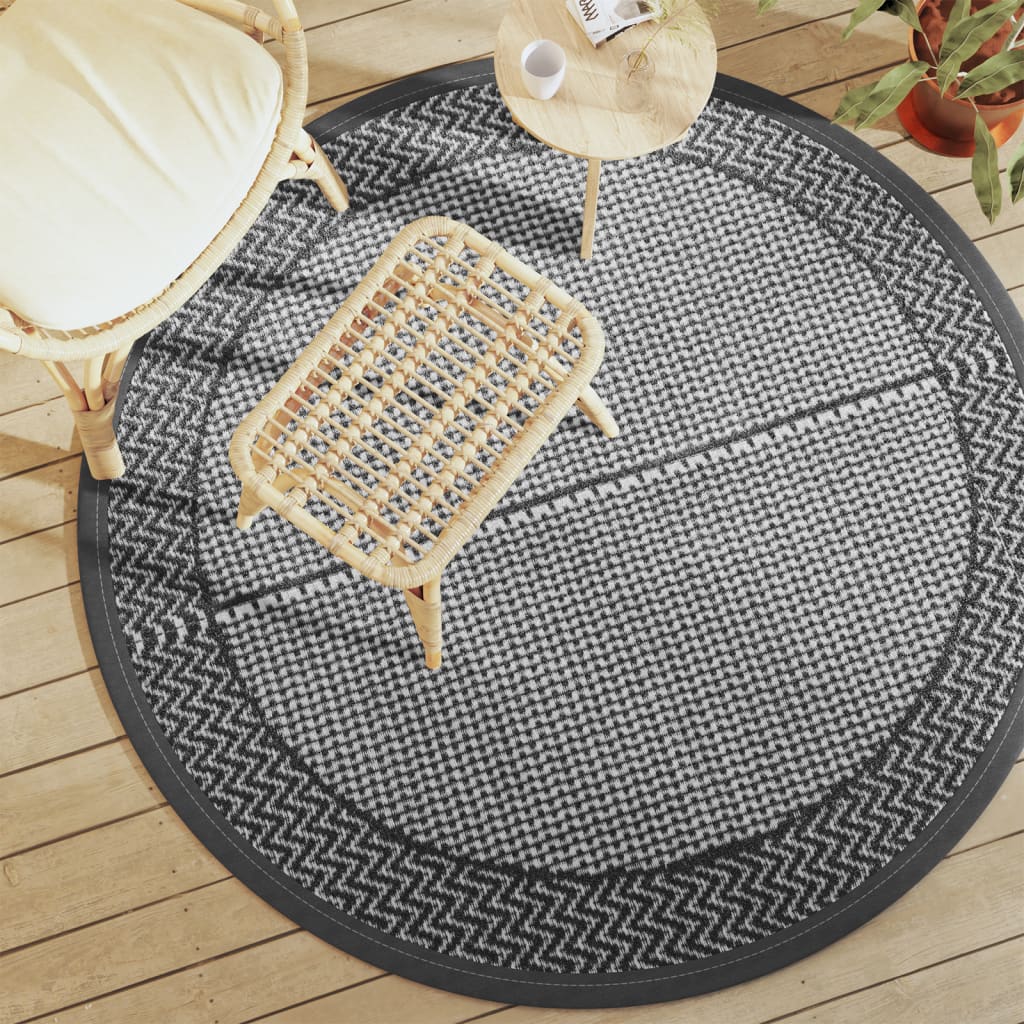 Outdoor-Teppich Grau Pp Schwarz Und Grau