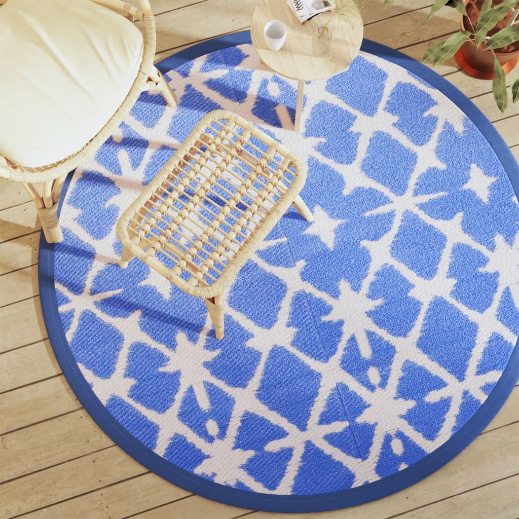 Outdoor-Teppich Arakil Weiß Und Blau Pp Blau Und Weiß
