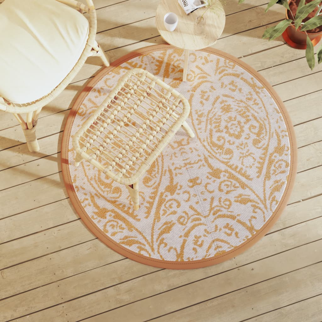 Outdoor-Teppich Arakil Orangefarben Und Blau Pp Orange Und Weiß