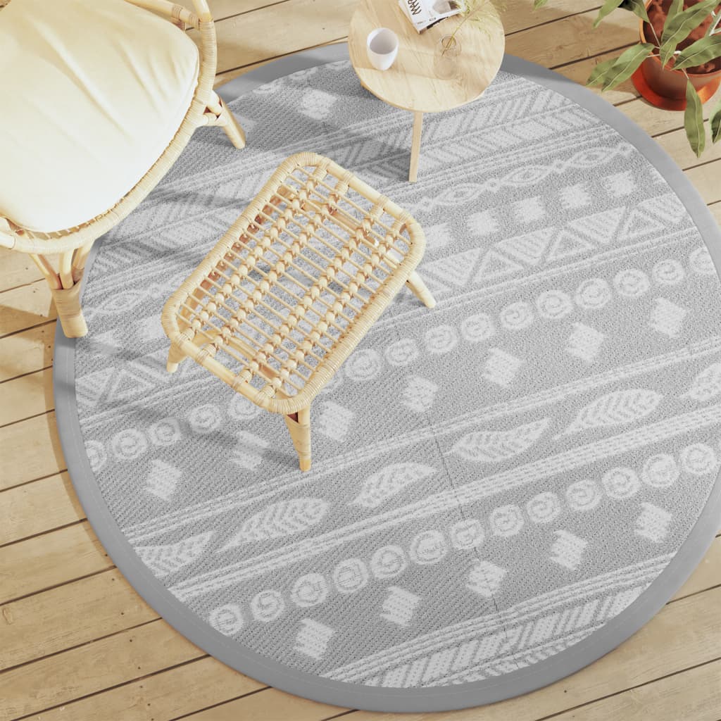 Outdoor-Teppich Arakil Grau Pp Graues Muster