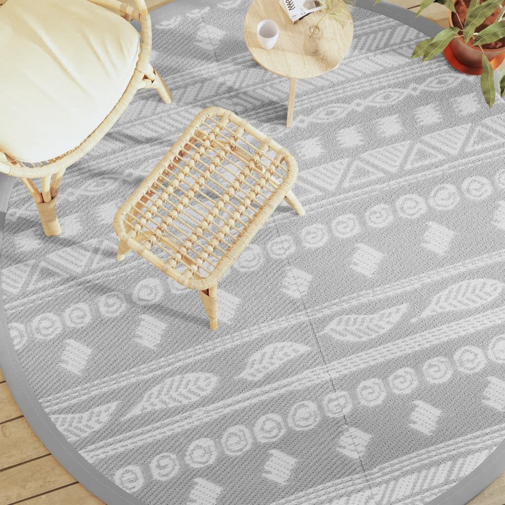 Outdoor-Teppich Arakil Grau Pp Graues Muster