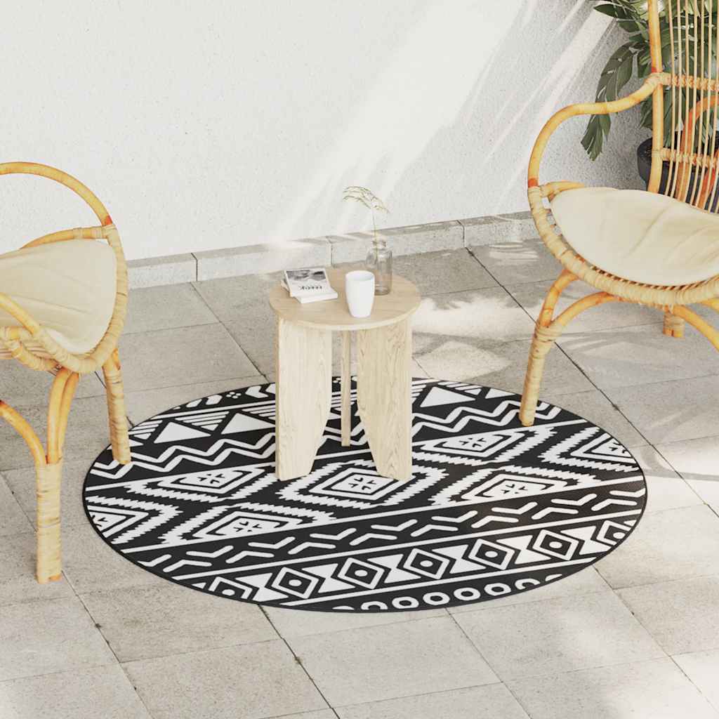 Outdoor-Teppich Arakil Schwarz Pp Schwarzes Muster