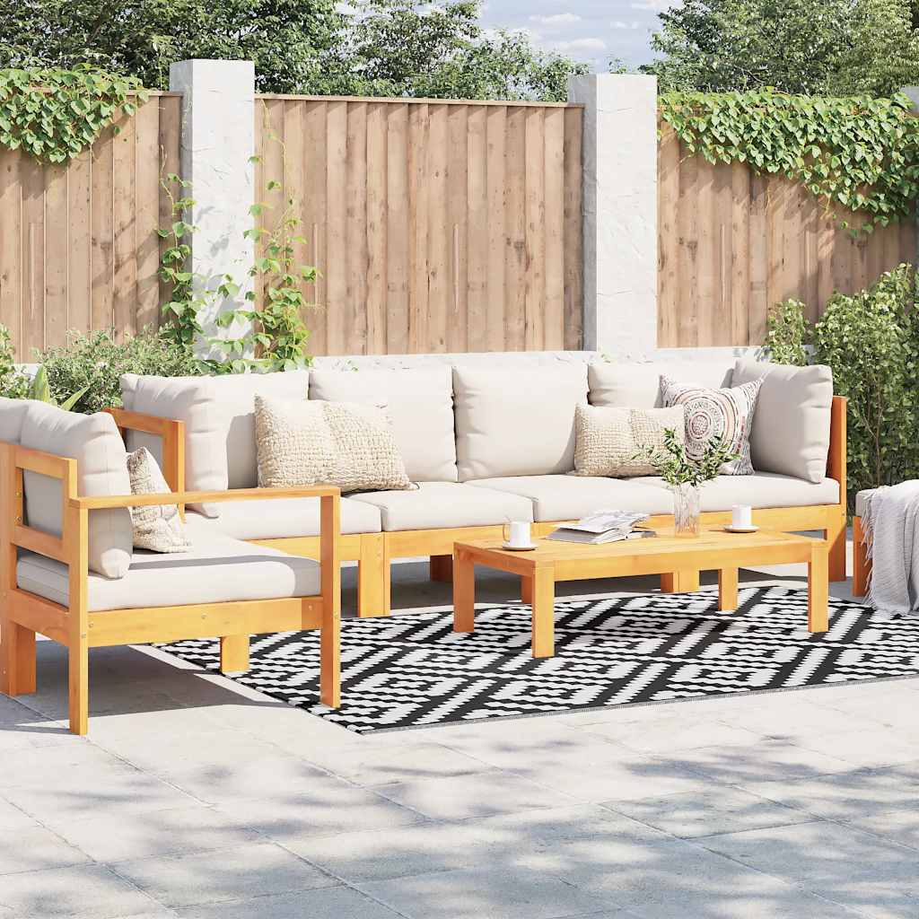 Outdoor-Teppich Arakil Weiß Und Schwarz Ø200 Cm Pp Quadratisches Design