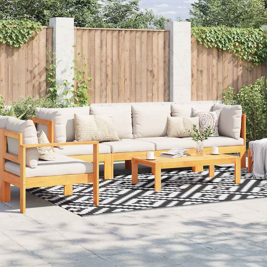 Outdoor-Teppich Arakil Weiß Und Schwarz Ø200 Cm Pp Quadratisches Design