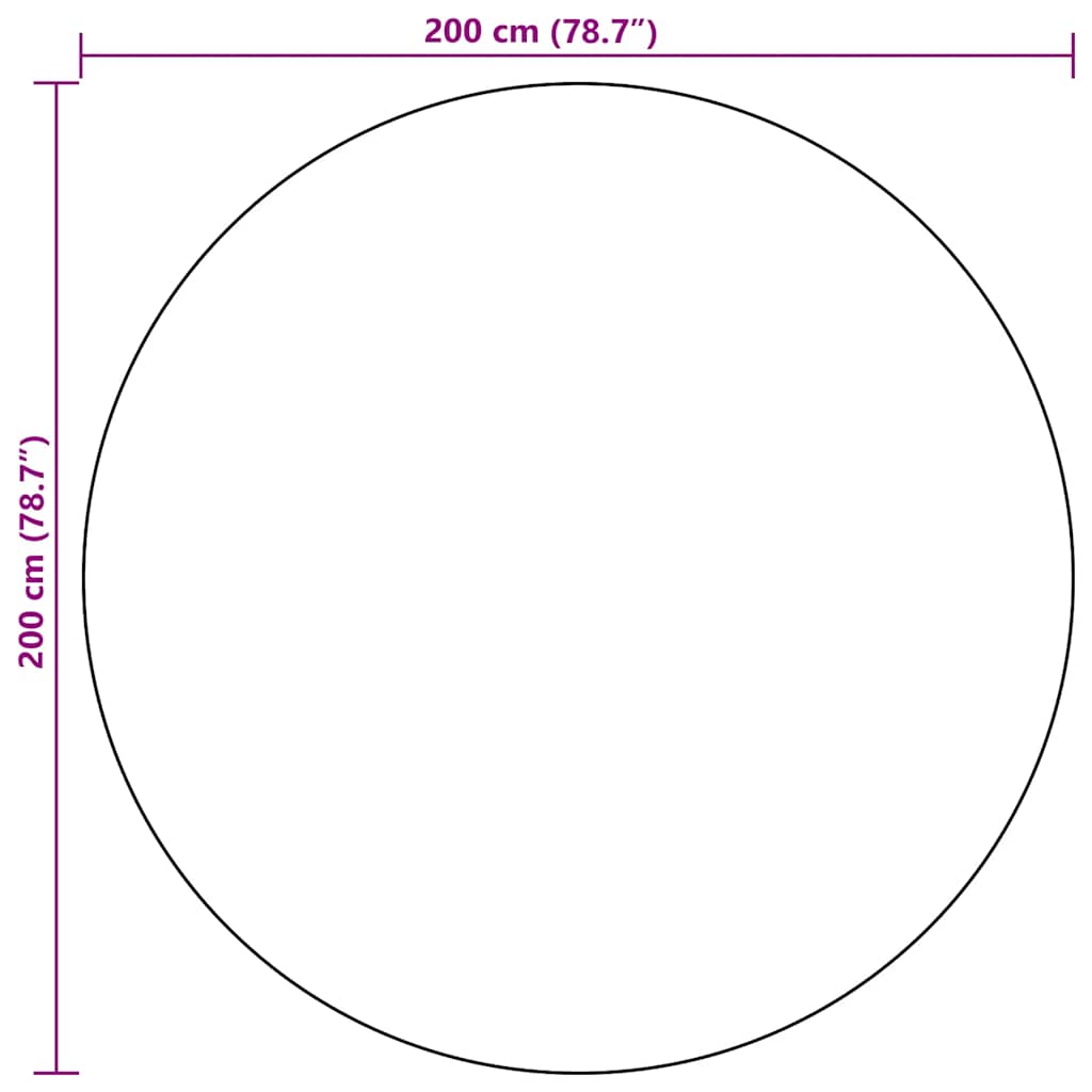 Outdoor-Teppich Arakil Weiß Und Schwarz Ø200 Cm Pp Quadratisches Design