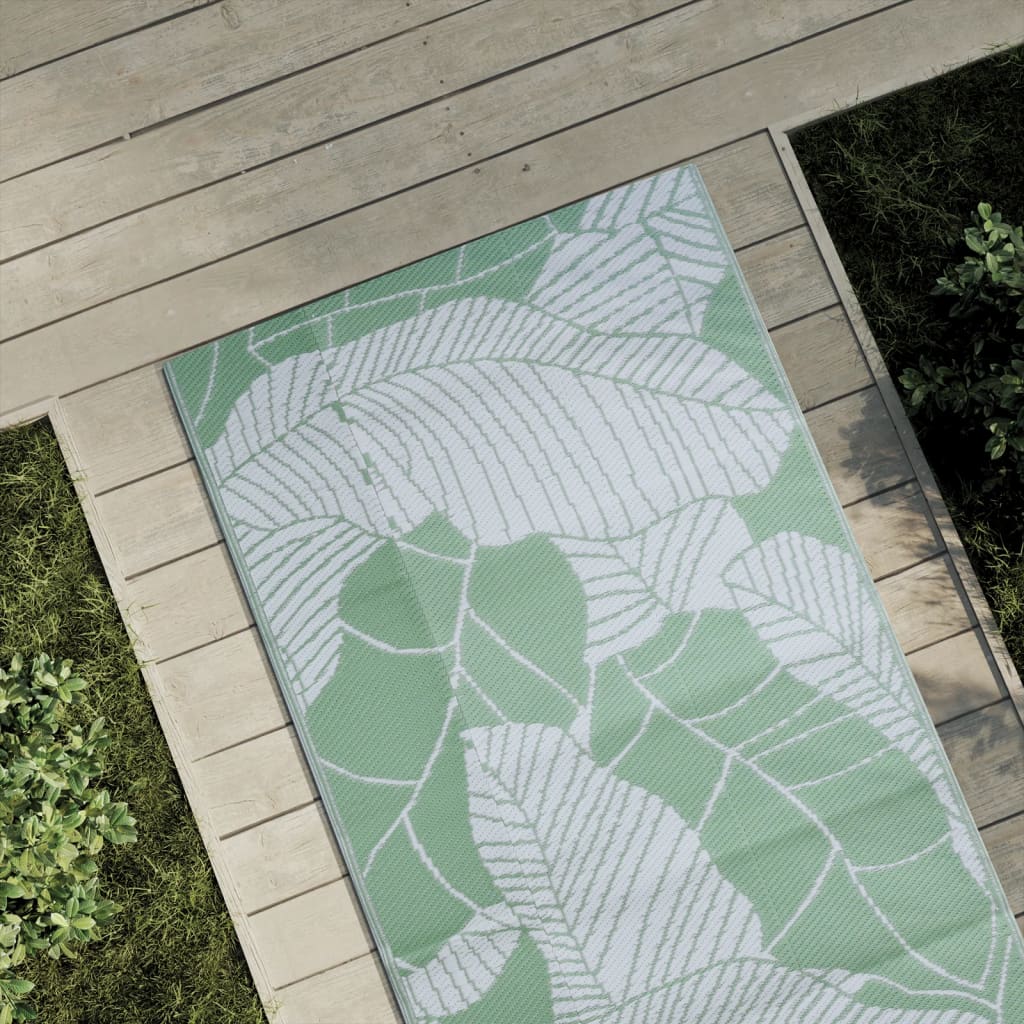 Outdoor-Teppich Arakil Grün Ø160 Cm Pp Blatt