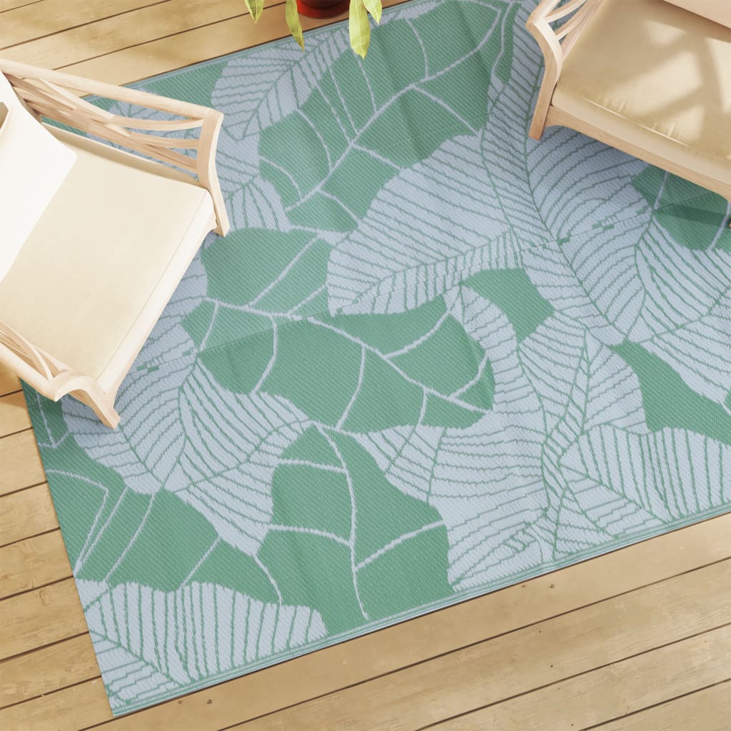 Outdoor-Teppich Arakil Grün Ø160 Cm Pp Blatt