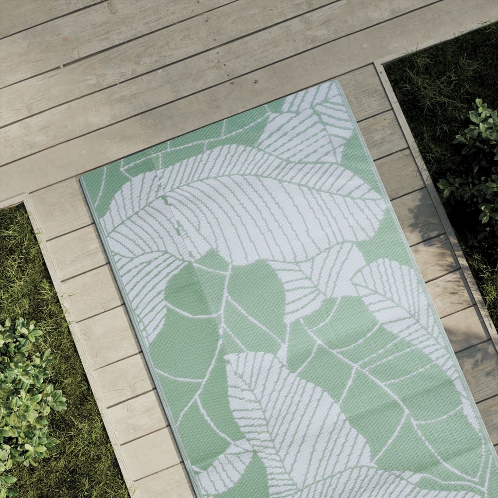 Outdoor-Teppich Arakil Grün Ø160 Cm Pp Blatt