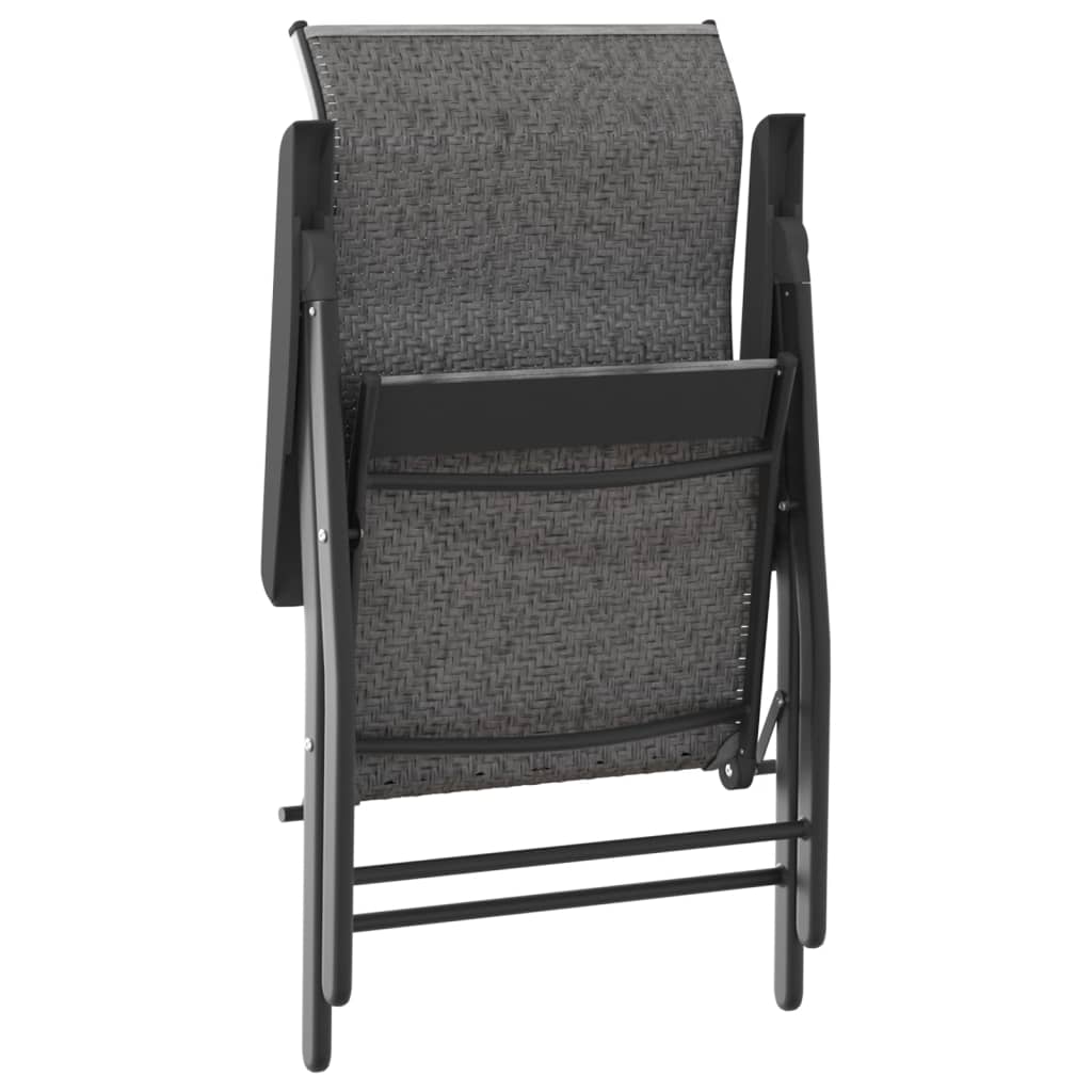 Gartenstühle 2 Stk. Klappbar Poly Rattan