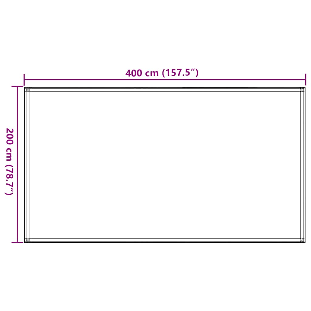 Zeltteppich 200X400 Cm Hdpe Hellgrün