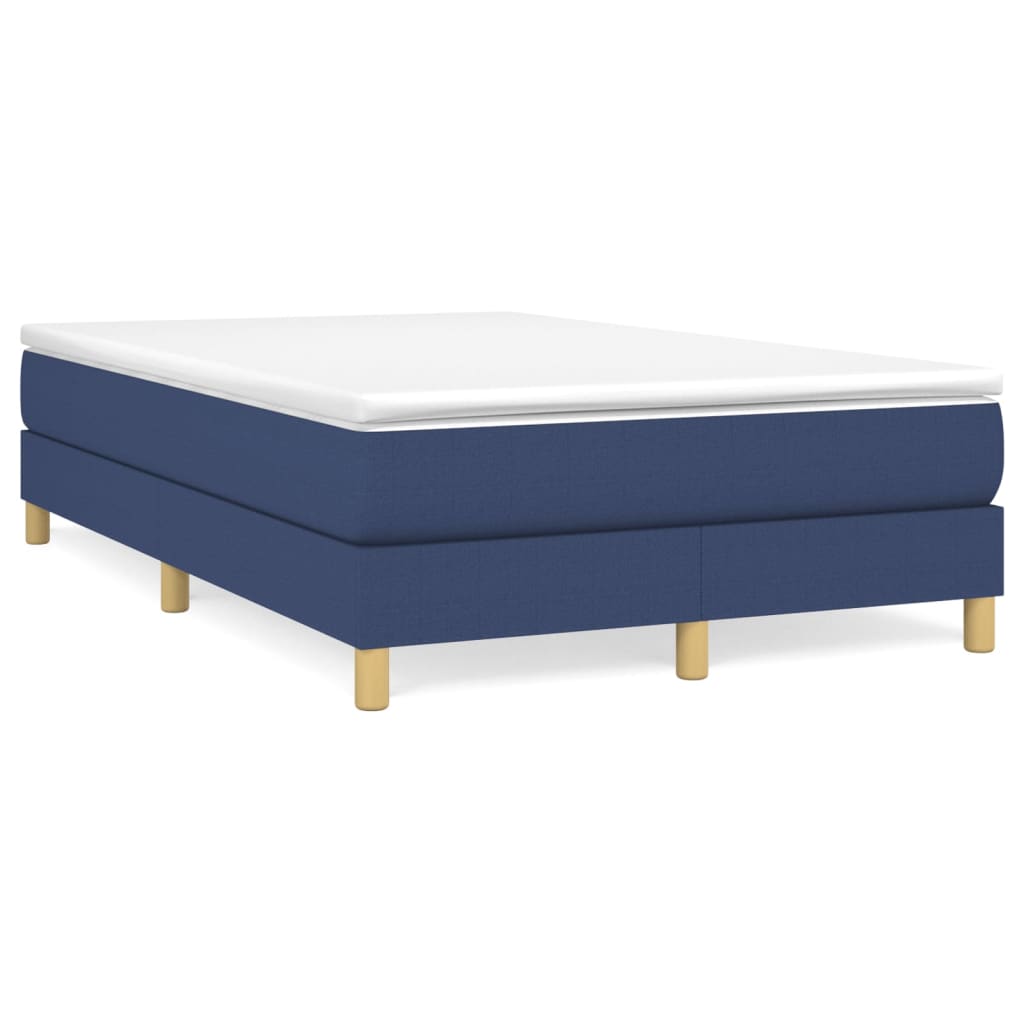 Boxspringbett Mit Matratze Stoff Blau