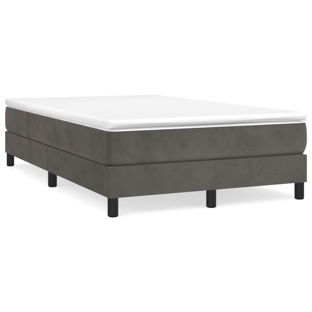Boxspringbett Mit Matratze Samt Dunkelgrau