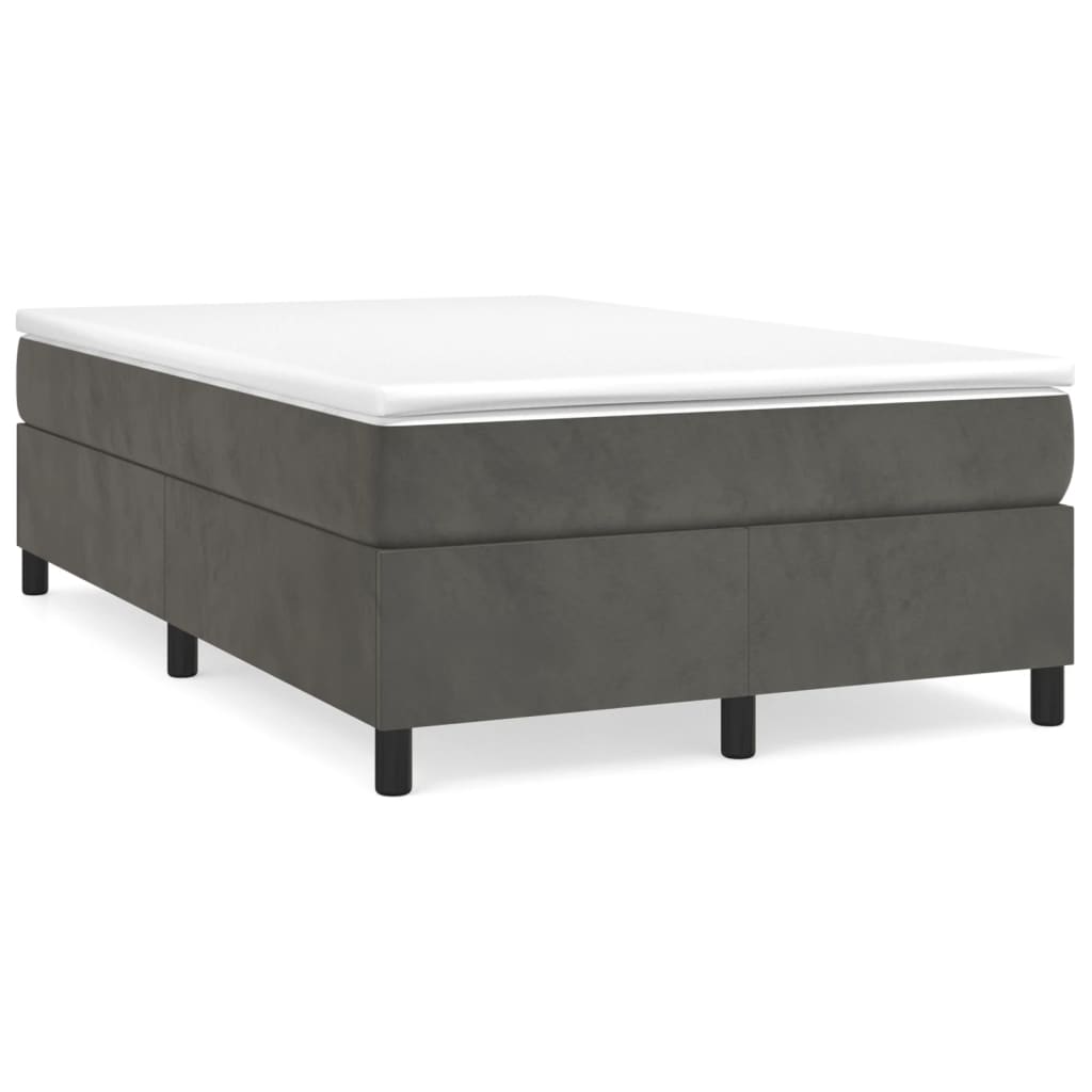 Boxspringbett Mit Matratze Samt Dunkelgrau
