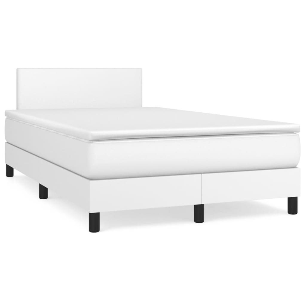 Boxspringbett Mit Matratze Kunstleder Weiß