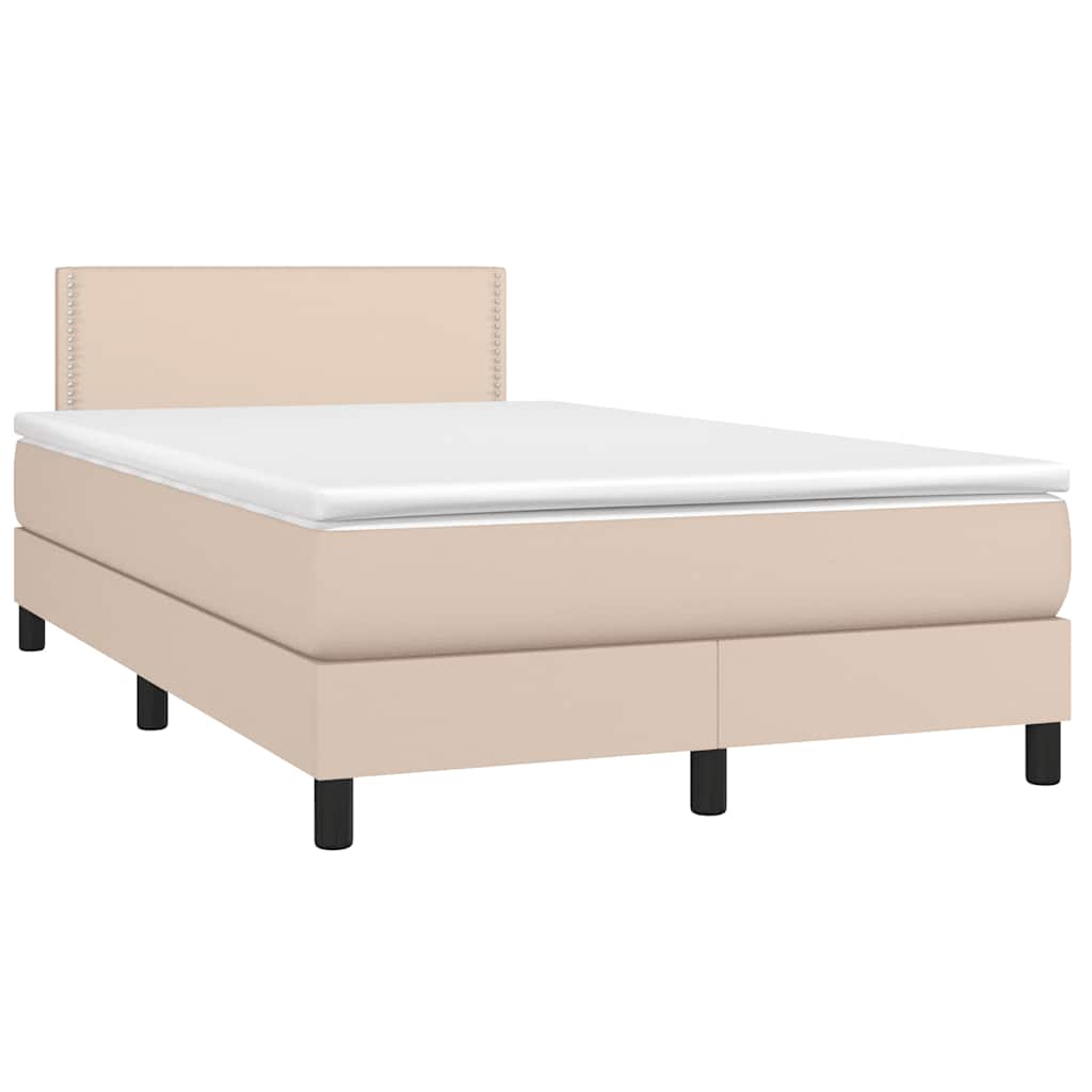 Boxspringbett Mit Matratze & Led -Braun 90X200Cm Cappuccino