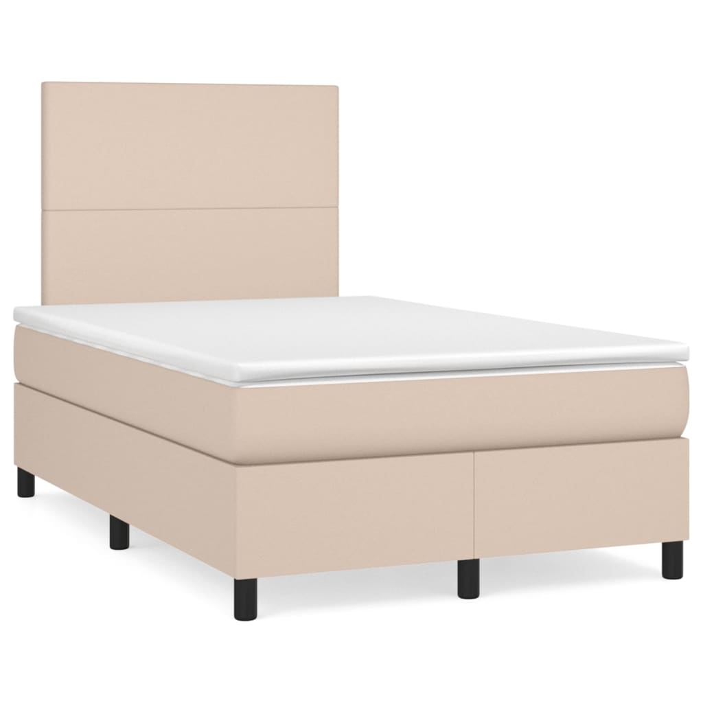 Boxspringbett Mit Matratze & Led -Braun 100X200Cm Cappuccino