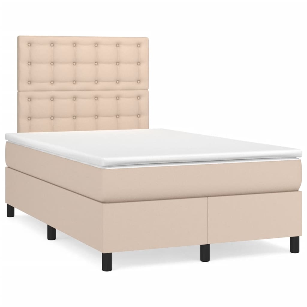 Boxspringbett Mit Matratze & Led -Braun 100X200Cm Cappuccino