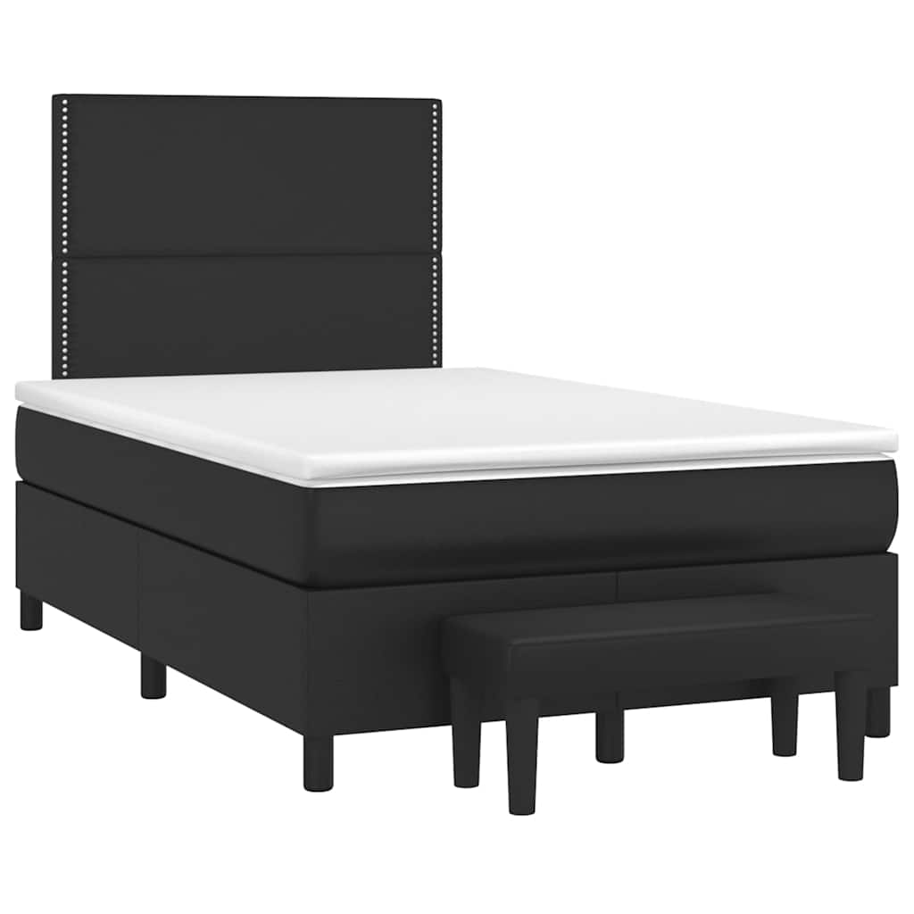 Boxspringbett Mit Matratze Kunstleder Schwarz