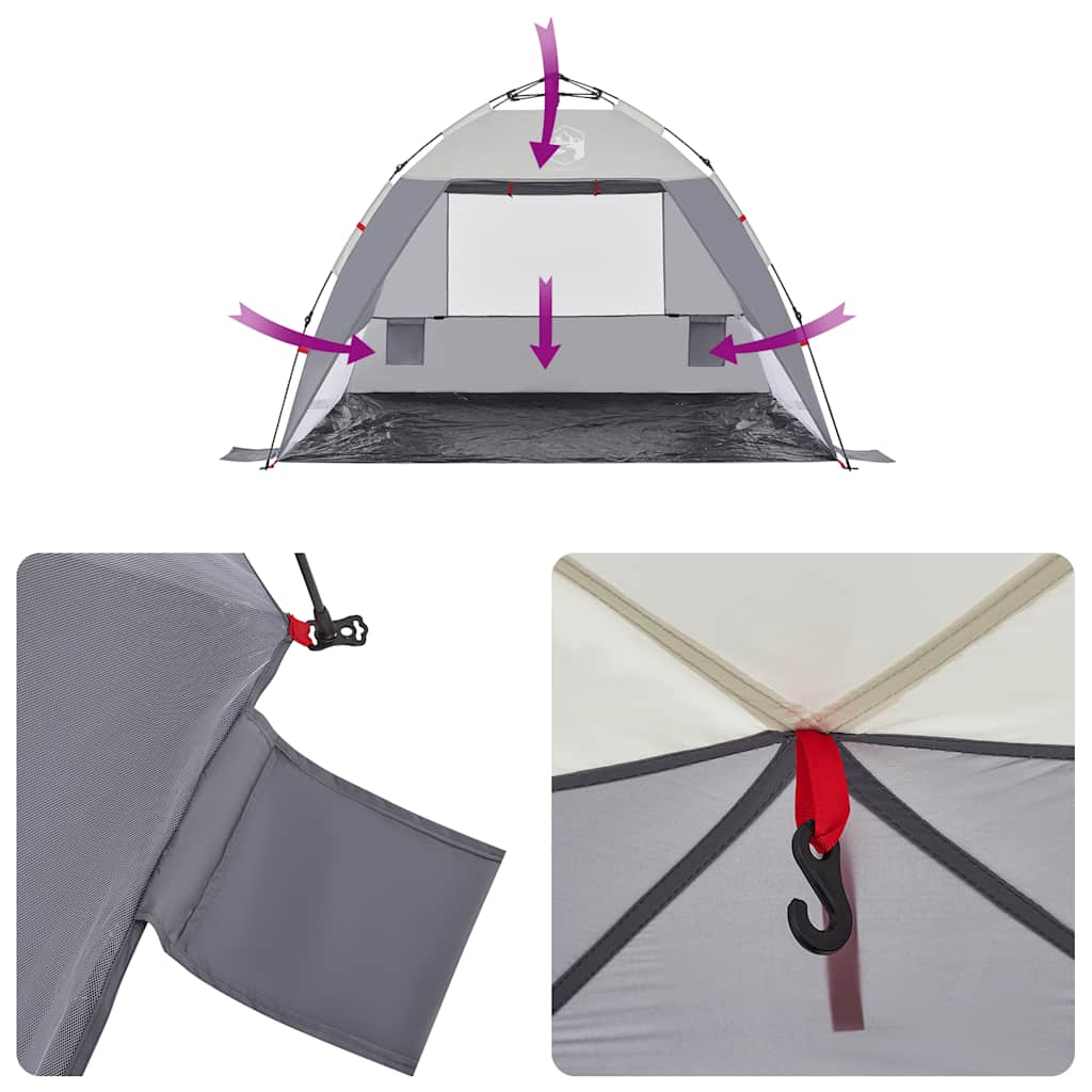 Strandzelt 2 Personen Quick Release Wasserdicht Grau