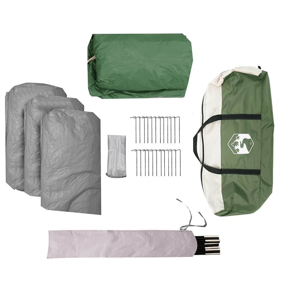 Kuppel-Familienzelt 8 Personen Wasserdicht Grün