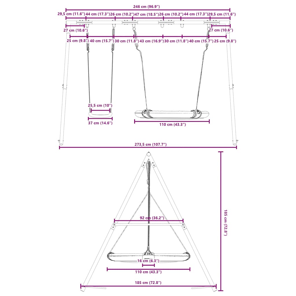 Schaukel-Set Mit Schaukelsitz Und Nestschaukel