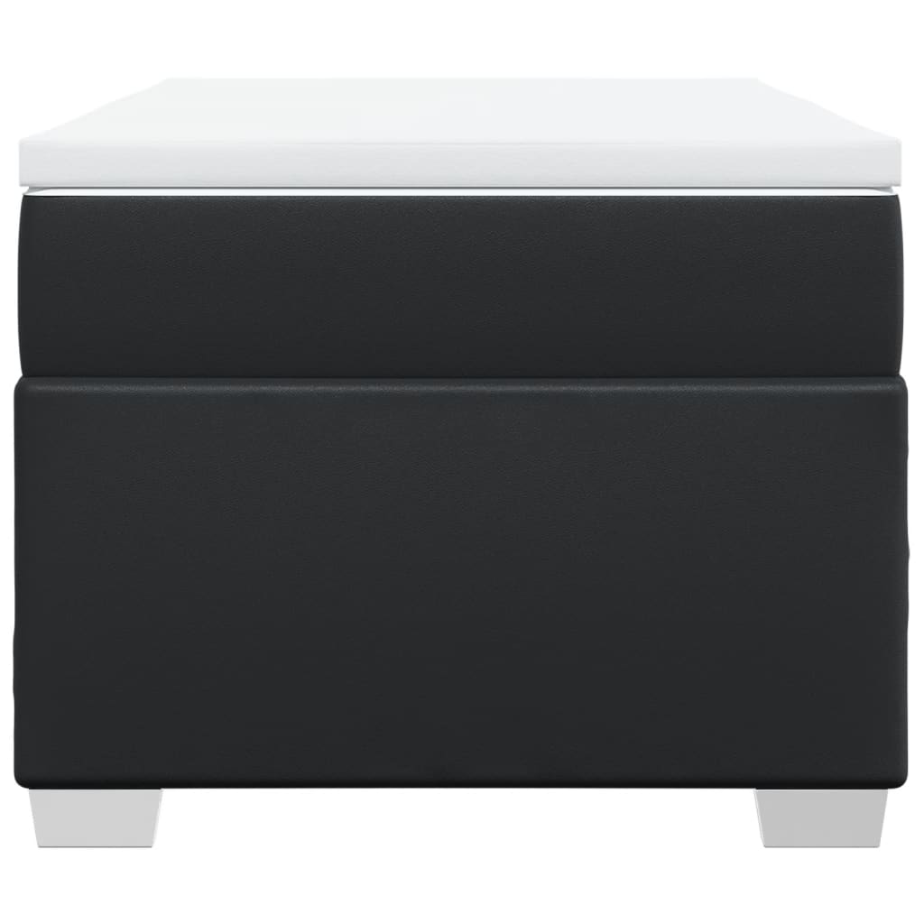 Boxspringbett Mit Matratze Schwarz Kunstleder