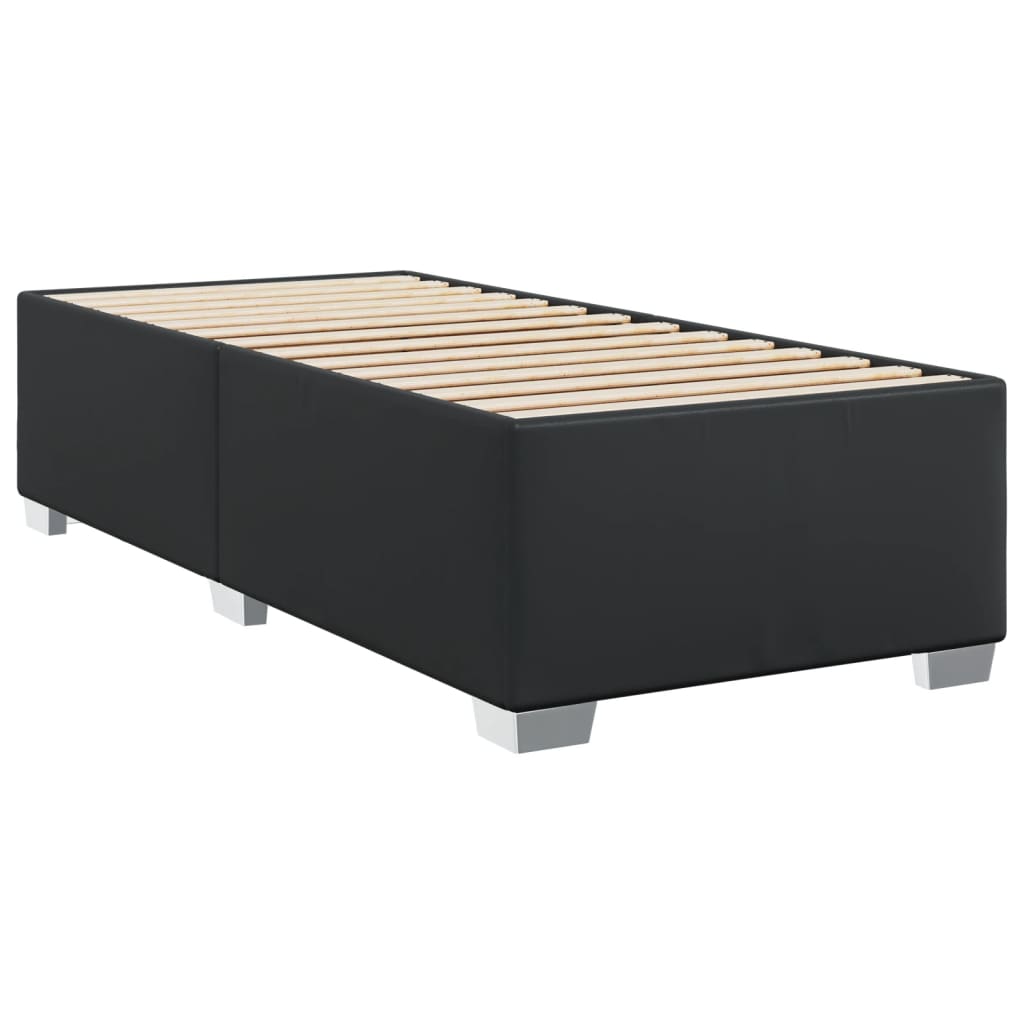 Boxspringbett Mit Matratze Schwarz Kunstleder