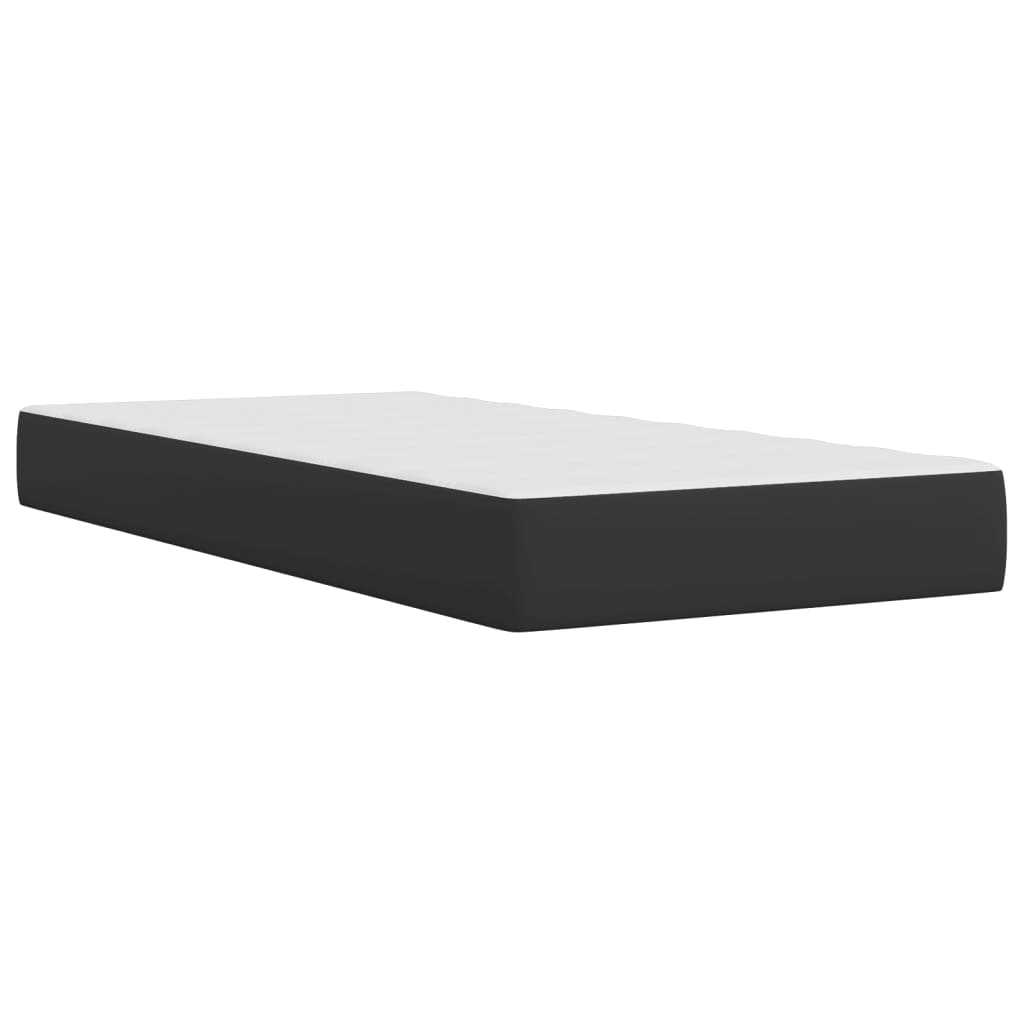 Boxspringbett Mit Matratze Schwarz Kunstleder