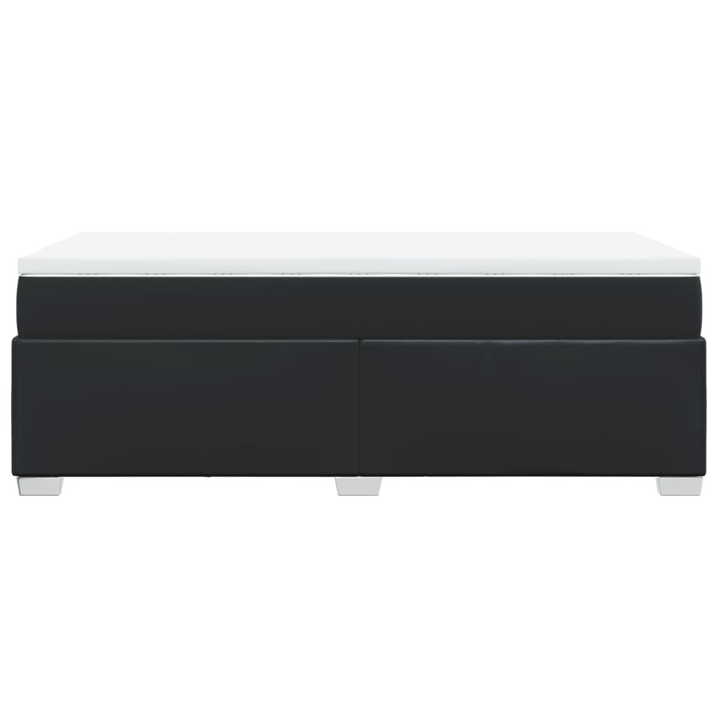 Boxspringbett Mit Matratze Schwarz Kunstleder