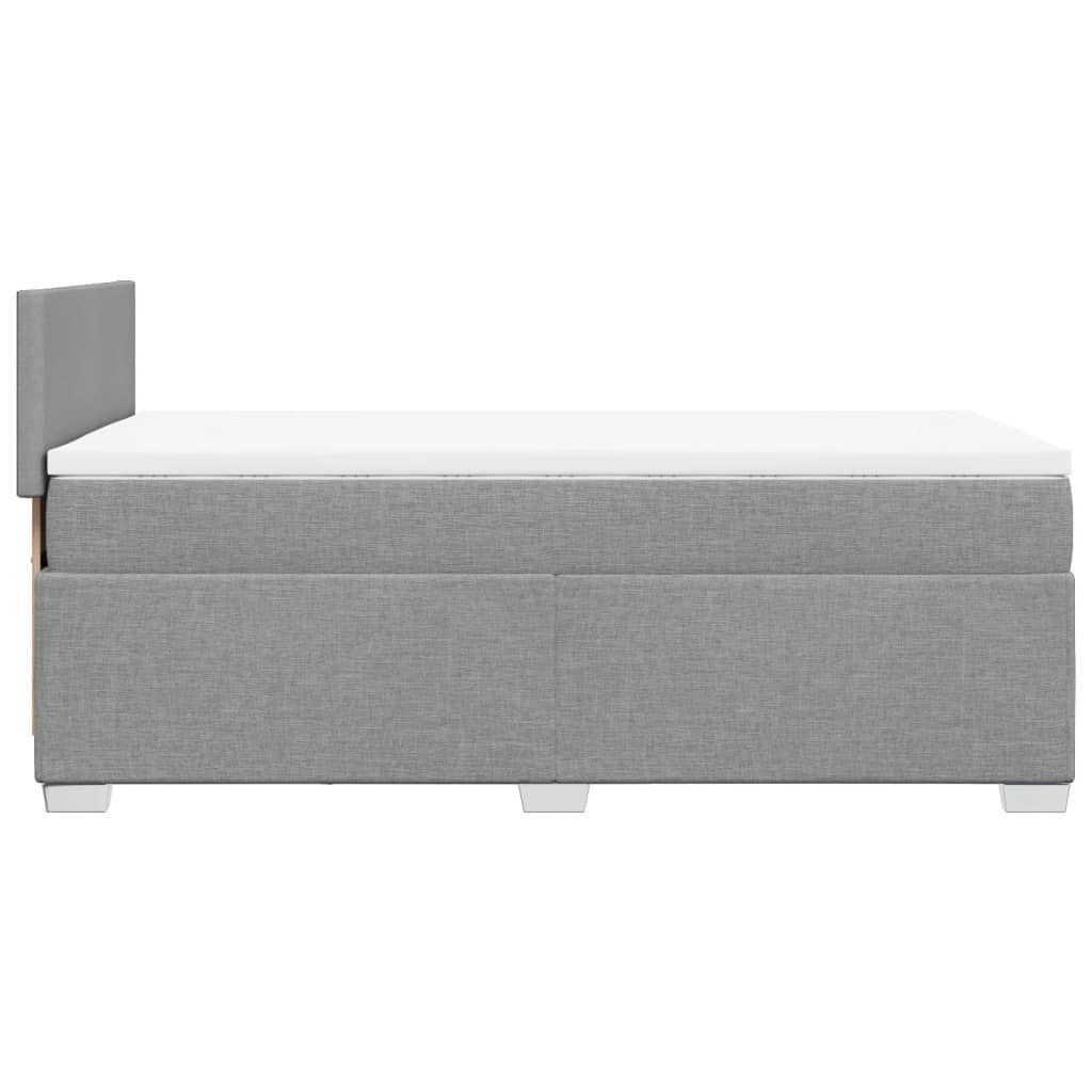 Boxspringbett Mit Matratze Stoff Hellgrau