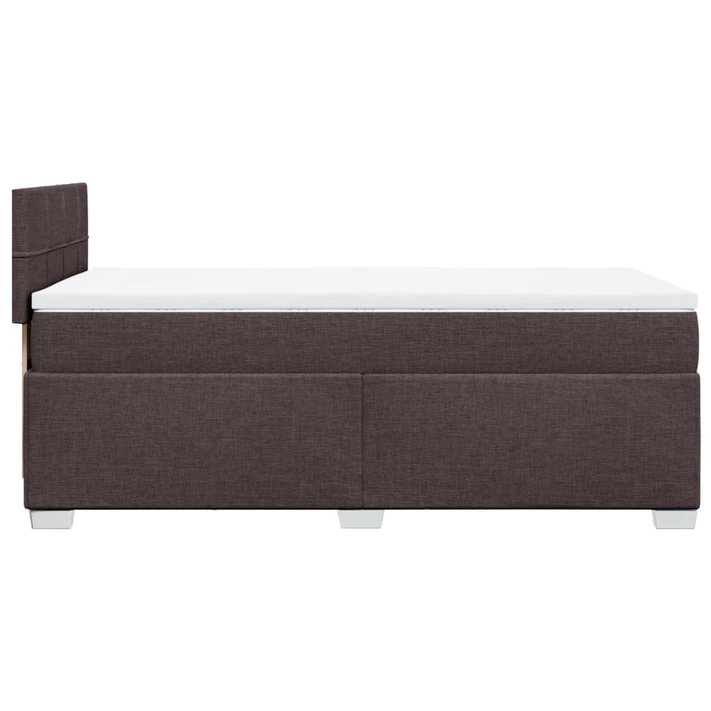 Boxspringbett Mit Matratze Stoff Dunkelbraun