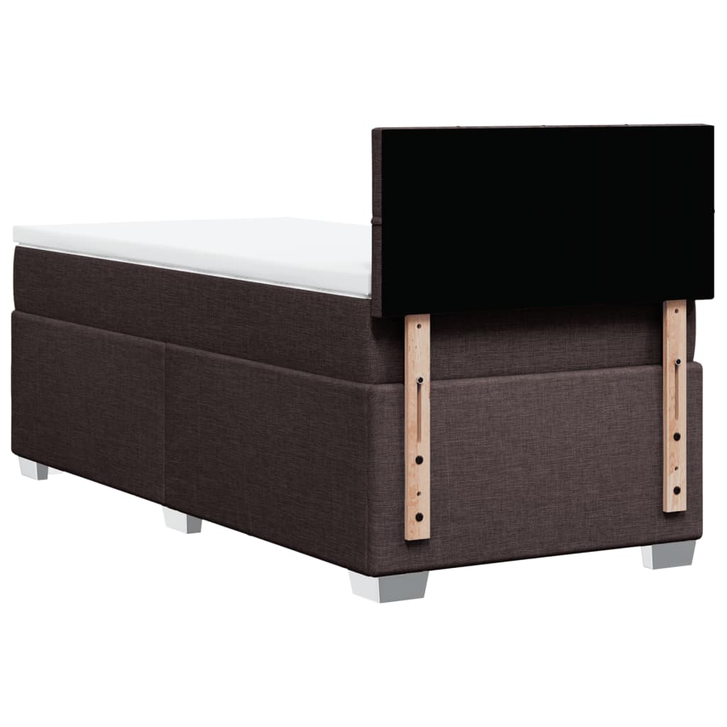 Boxspringbett Mit Matratze Stoff Dunkelbraun